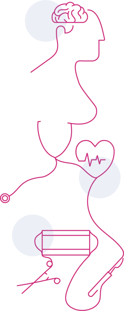 Illustration verticale 3 thématiques d'excellences Station E-Santé